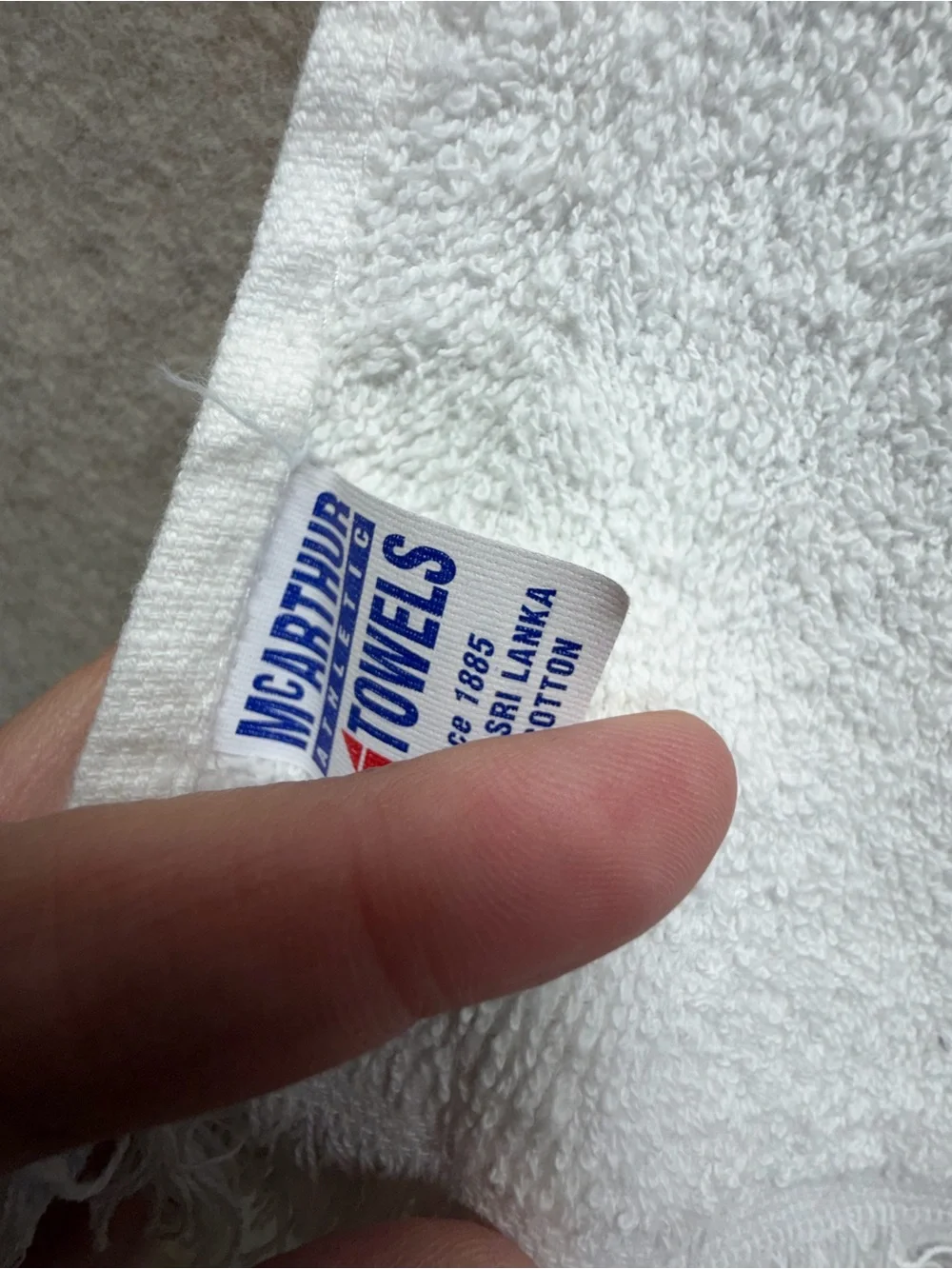 Vintage Green Bay Packers White Logo Hand Towel